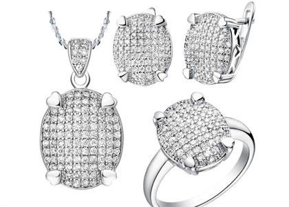 Gold Plated | Micro Pave Pendant Sets